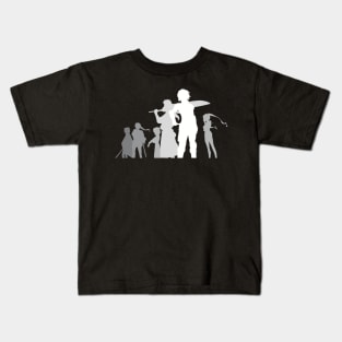 Danmachi Anime Season 4 Hestia Familia Member in White Silhouette Kids T-Shirt